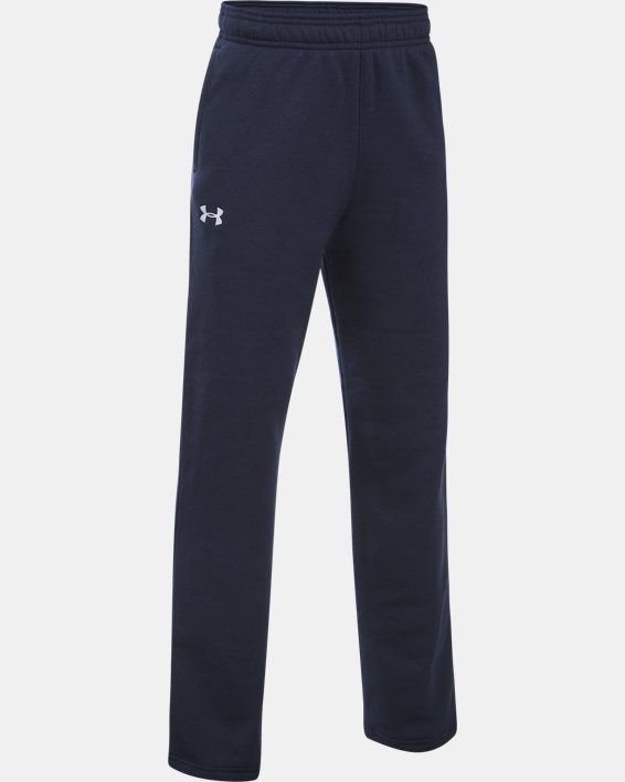 Boys' UA Hustle Fleece Pants, Navy, pdpMainDesktop image number 2